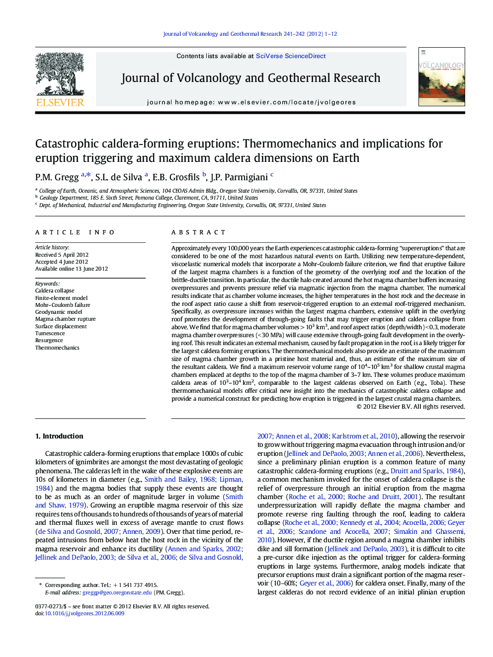 Catastrophic caldera-forming eruptions: Thermomechanics and implications for eruption triggering and maximum caldera dimensions on Earth