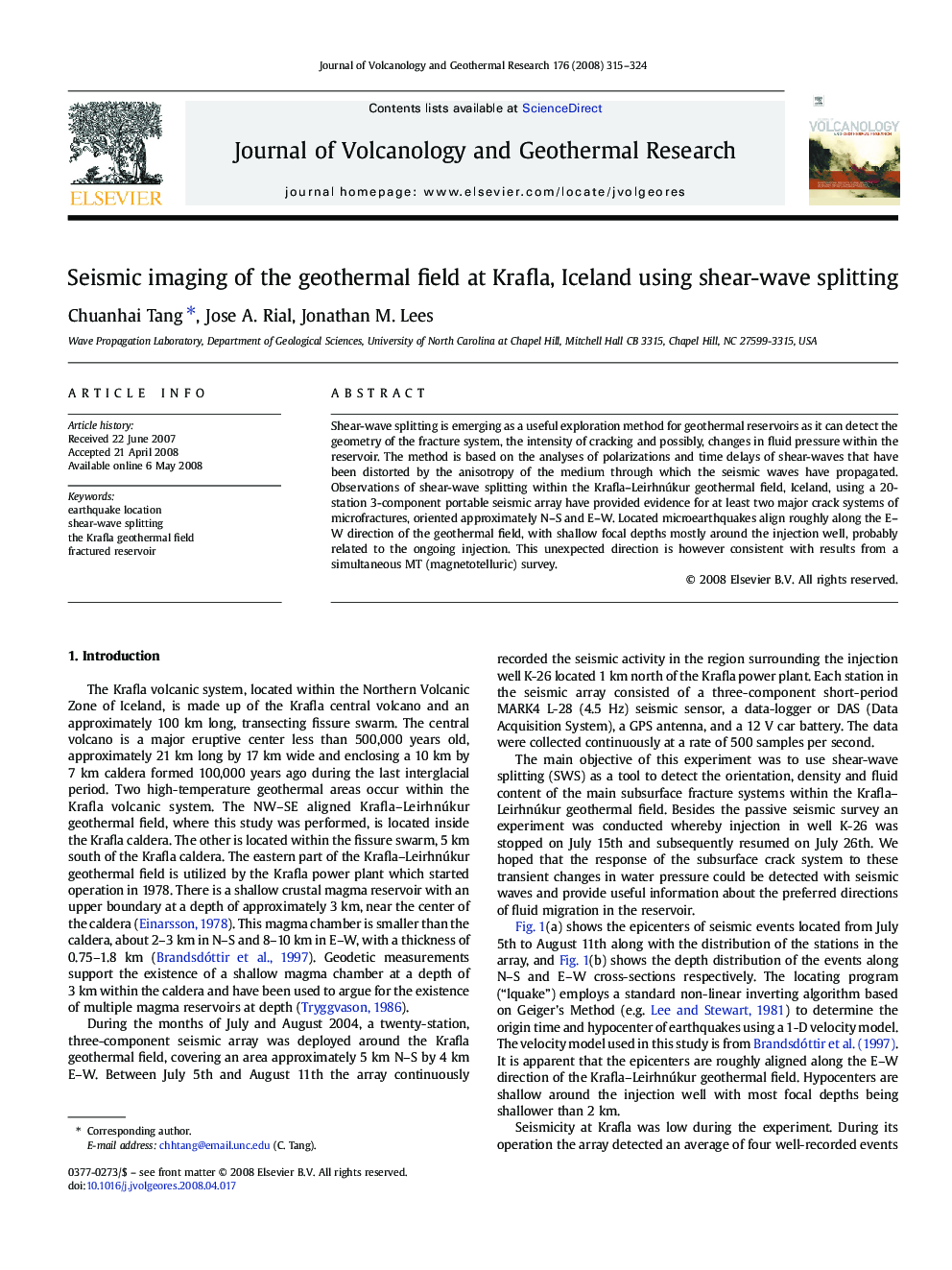 Seismic imaging of the geothermal field at Krafla, Iceland using shear-wave splitting