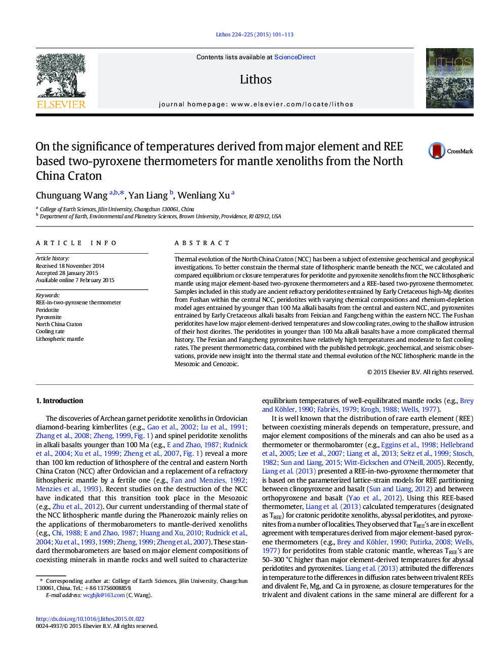 On the significance of temperatures derived from major element and REE based two-pyroxene thermometers for mantle xenoliths from the North China Craton