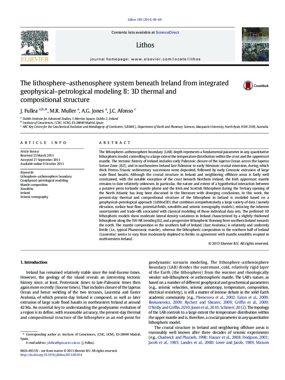 The lithosphere-asthenosphere system beneath Ireland from integrated geophysical-petrological modeling II: 3D thermal and compositional structure