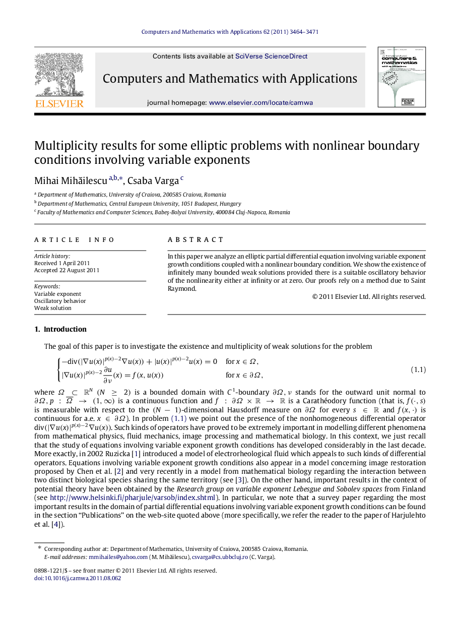 Multiplicity results for some elliptic problems with nonlinear boundary conditions involving variable exponents