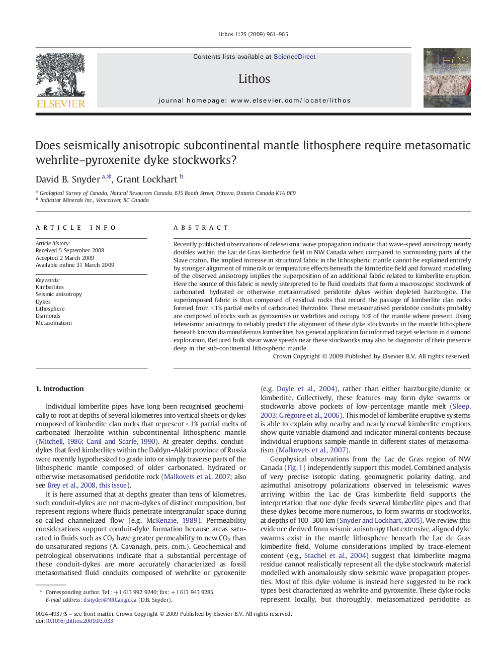 Does seismically anisotropic subcontinental mantle lithosphere require metasomatic wehrlite-pyroxenite dyke stockworks?