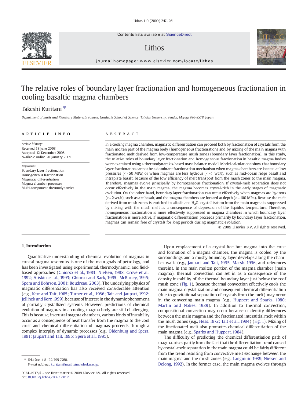 The relative roles of boundary layer fractionation and homogeneous fractionation in cooling basaltic magma chambers