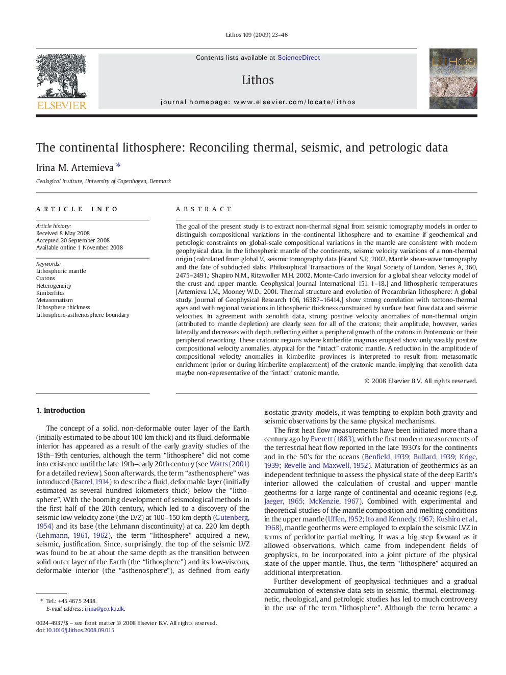 The continental lithosphere: Reconciling thermal, seismic, and petrologic data