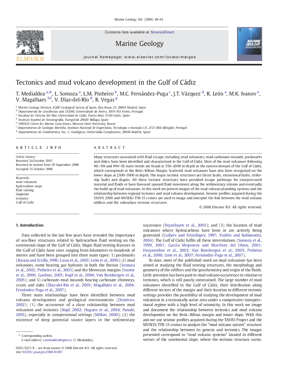 Tectonics and mud volcano development in the Gulf of Cádiz