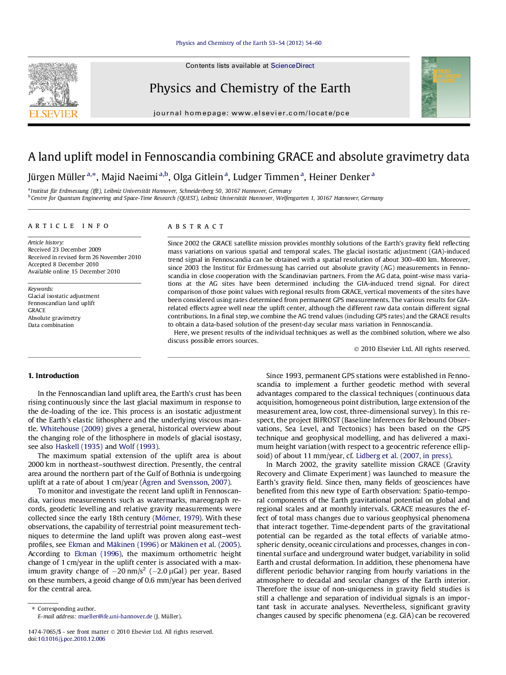 A land uplift model in Fennoscandia combining GRACE and absolute gravimetry data