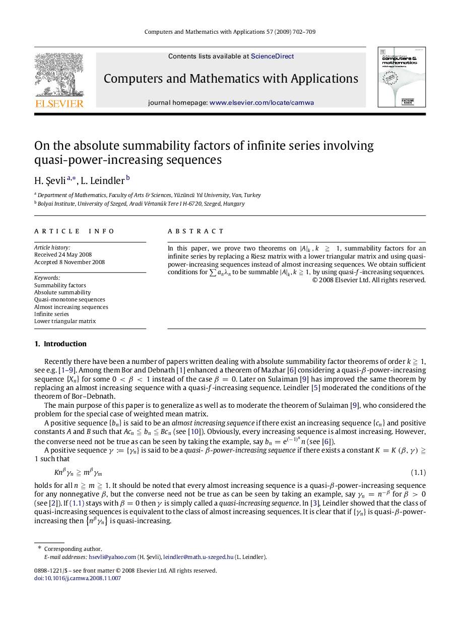 On the absolute summability factors of infinite series involving quasi-power-increasing sequences