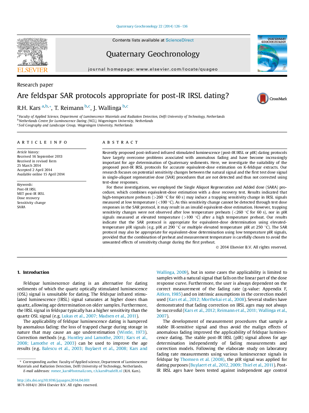 Are feldspar SAR protocols appropriate for post-IR IRSL dating?