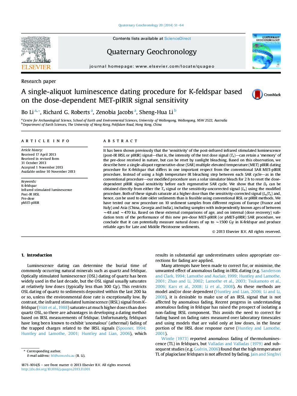A single-aliquot luminescence dating procedure for K-feldspar based on the dose-dependent MET-pIRIR signal sensitivity
