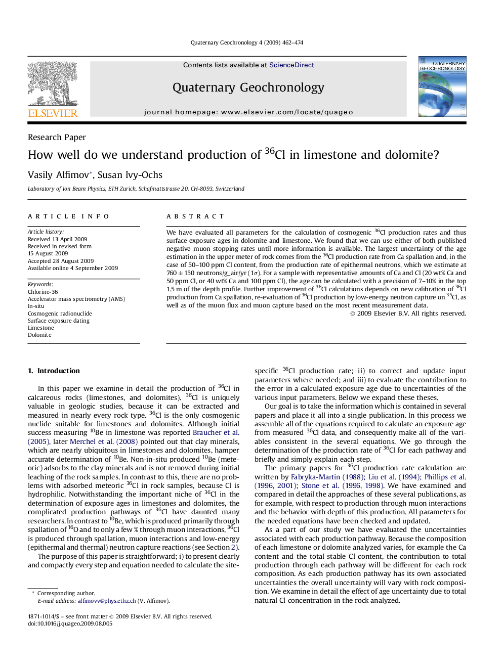 How well do we understand production of 36Cl in limestone and dolomite?