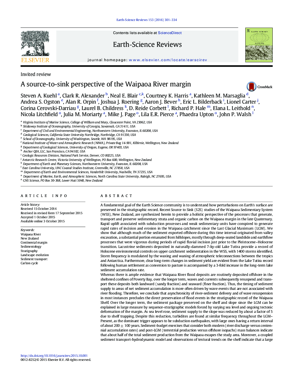 A source-to-sink perspective of the Waipaoa River margin