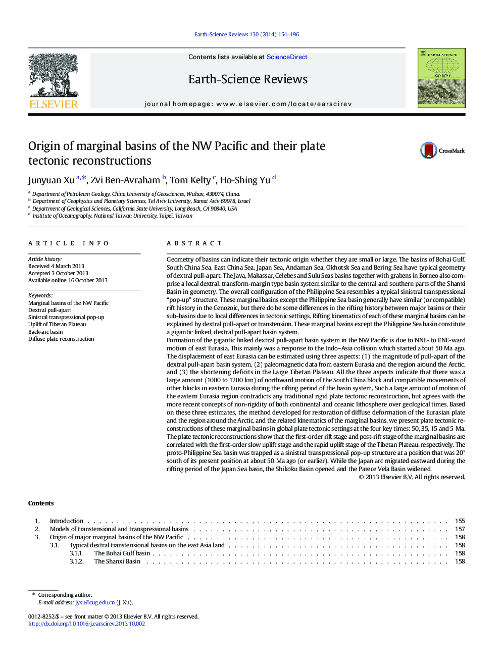 Origin of marginal basins of the NW Pacific and their plate tectonic reconstructions