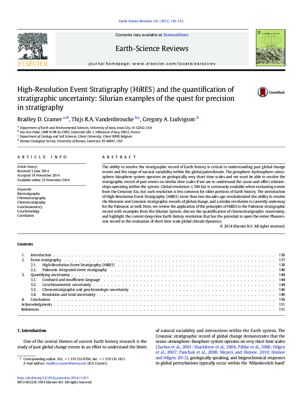 High-Resolution Event Stratigraphy (HiRES) and the quantification of stratigraphic uncertainty: Silurian examples of the quest for precision in stratigraphy