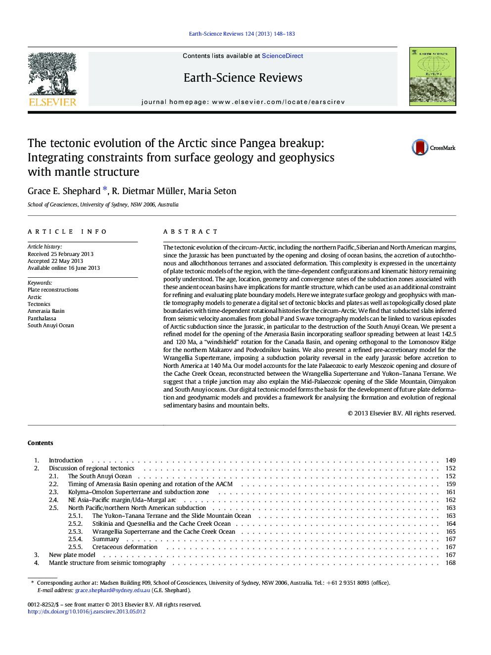 The tectonic evolution of the Arctic since Pangea breakup: Integrating constraints from surface geology and geophysics with mantle structure