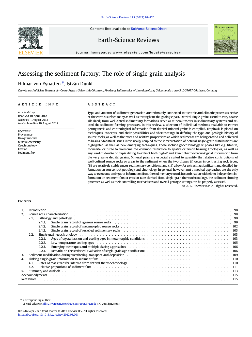 Assessing the sediment factory: The role of single grain analysis