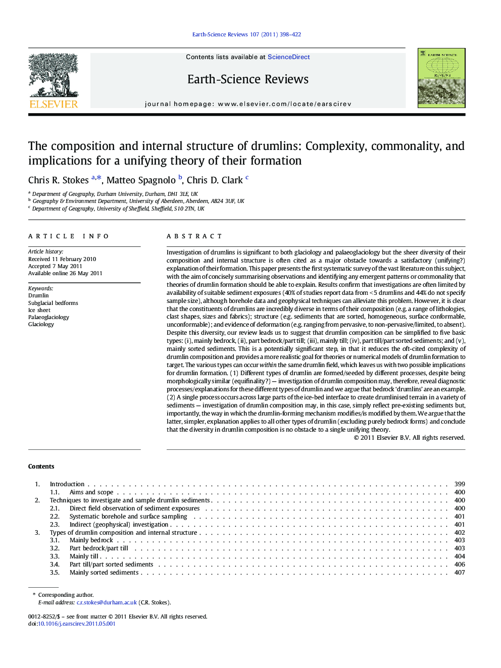 The composition and internal structure of drumlins: Complexity, commonality, and implications for a unifying theory of their formation