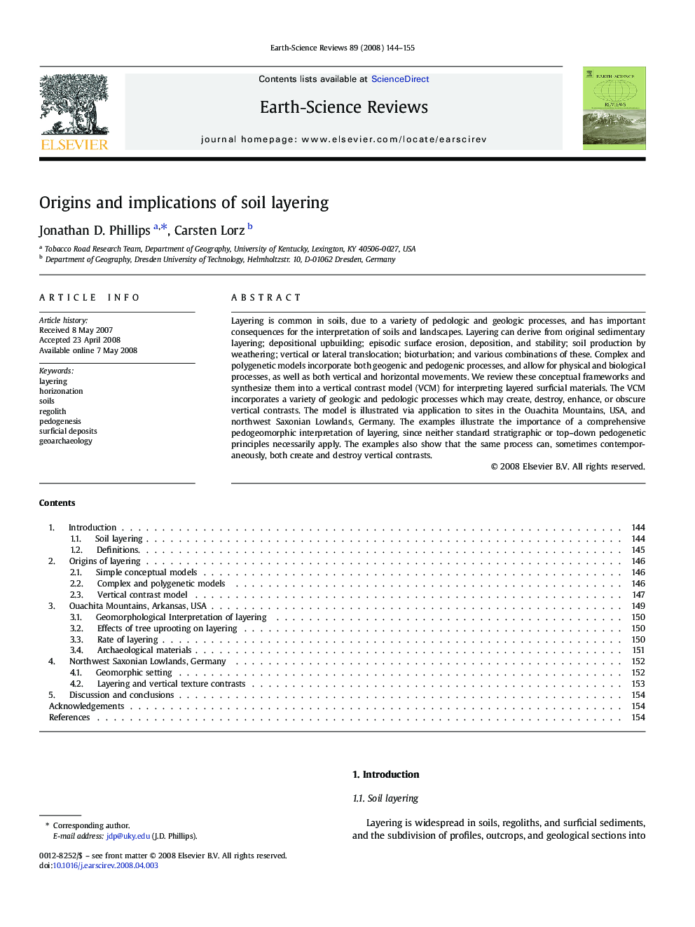 Origins and implications of soil layering