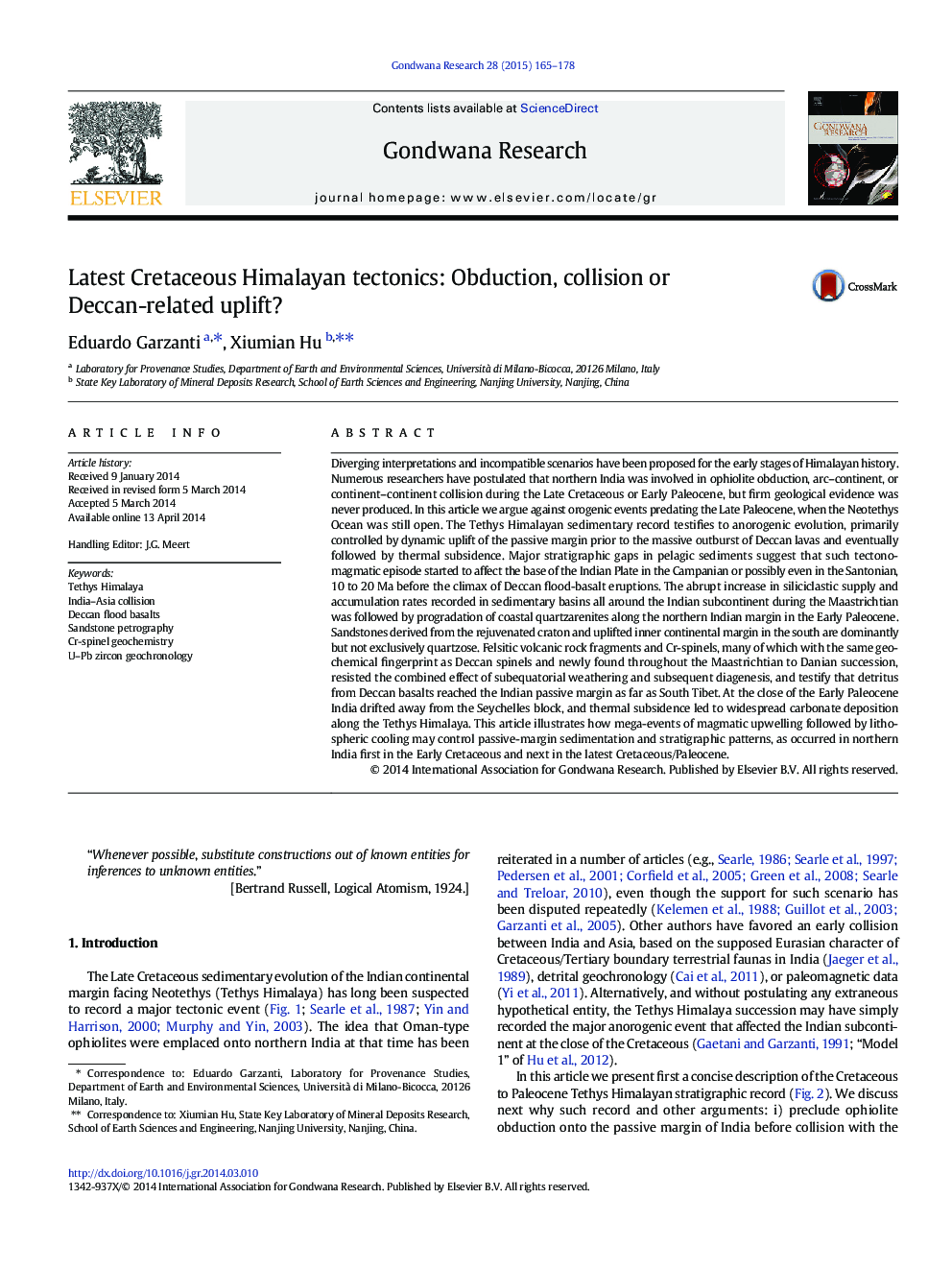 Latest Cretaceous Himalayan tectonics: Obduction, collision or Deccan-related uplift?