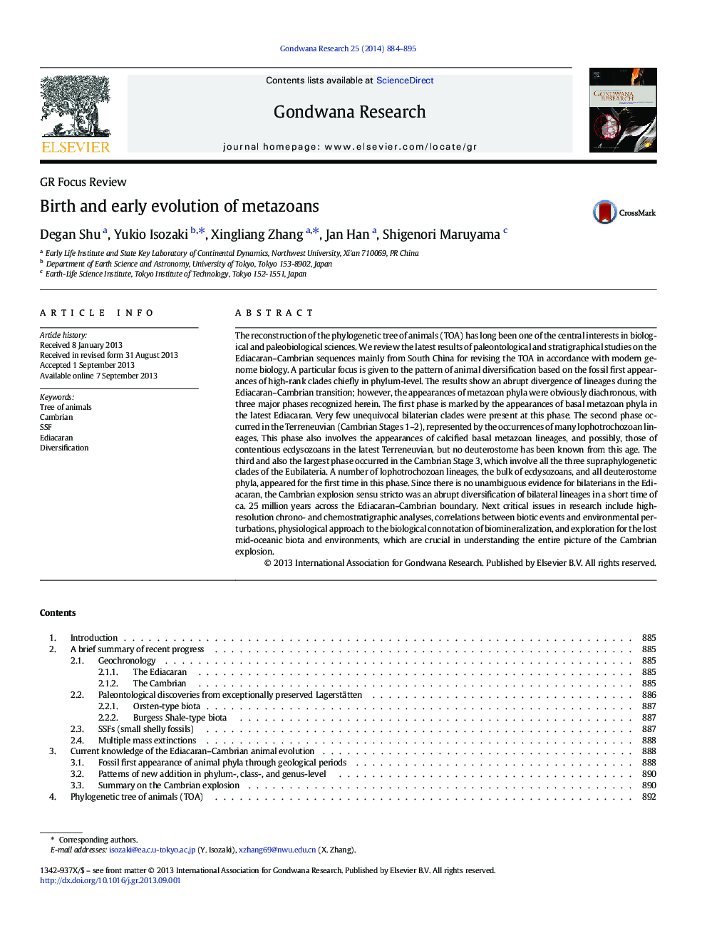 Birth and early evolution of metazoans