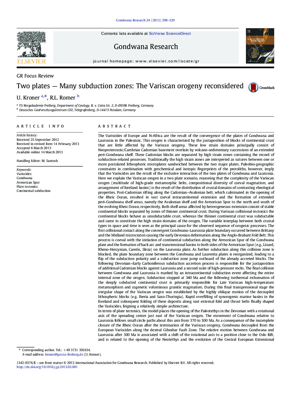 Two plates — Many subduction zones: The Variscan orogeny reconsidered