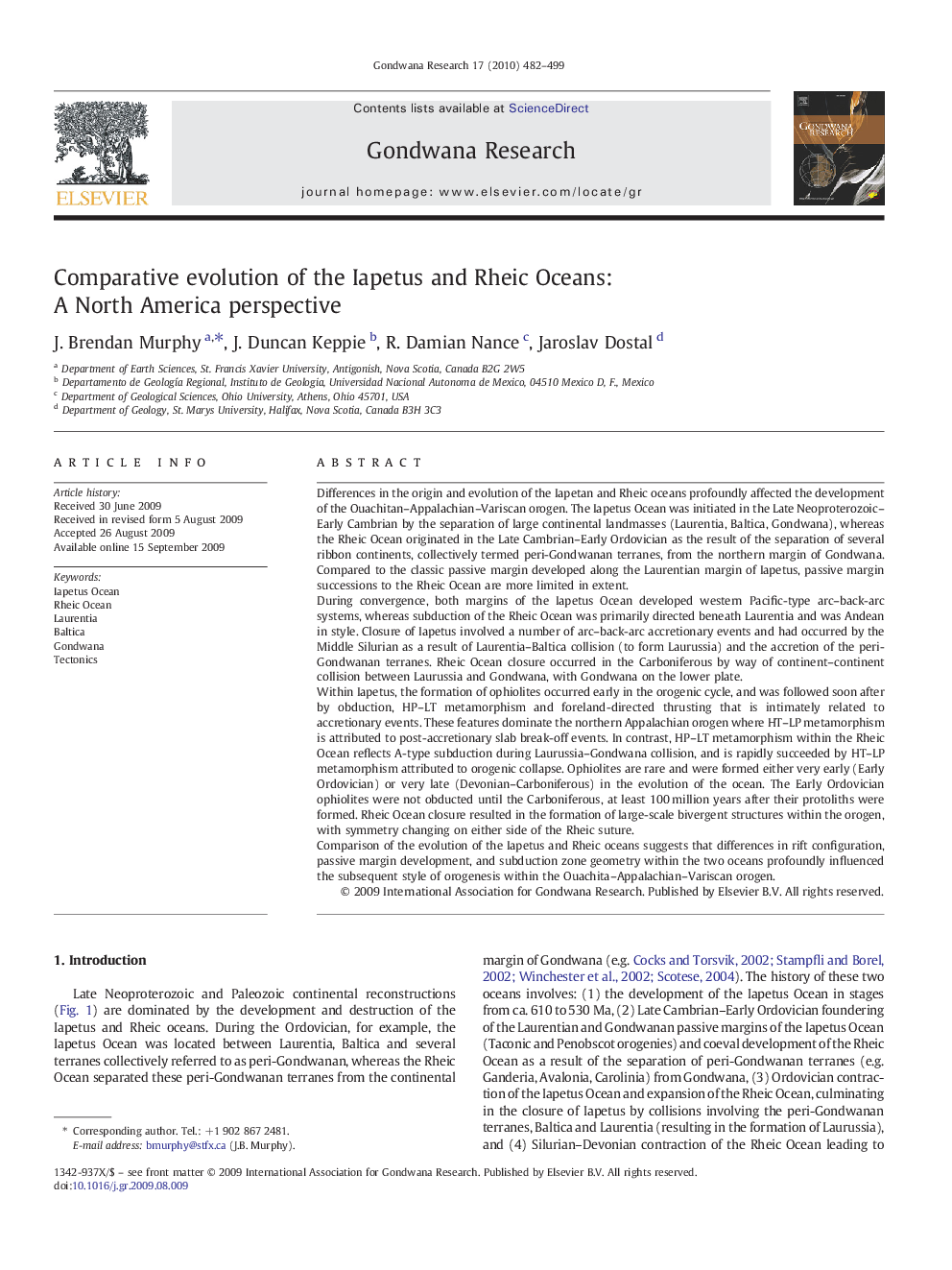 Comparative evolution of the Iapetus and Rheic Oceans: A North America perspective