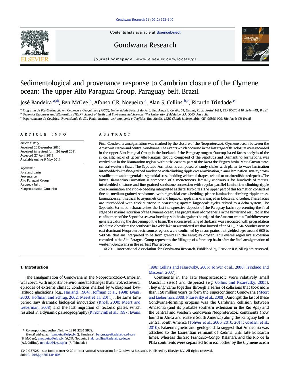 Sedimentological and provenance response to Cambrian closure of the Clymene ocean: The upper Alto Paraguai Group, Paraguay belt, Brazil