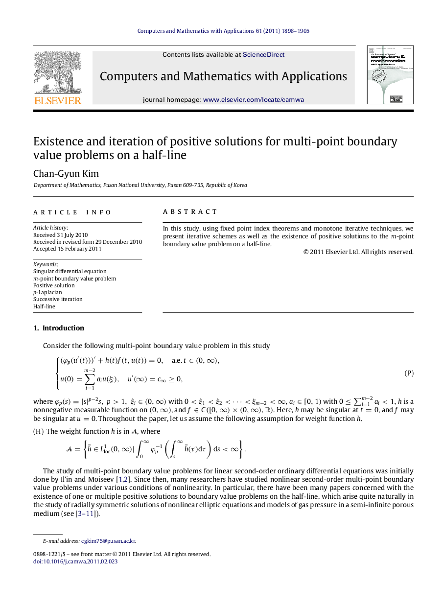 Existence and iteration of positive solutions for multi-point boundary value problems on a half-line