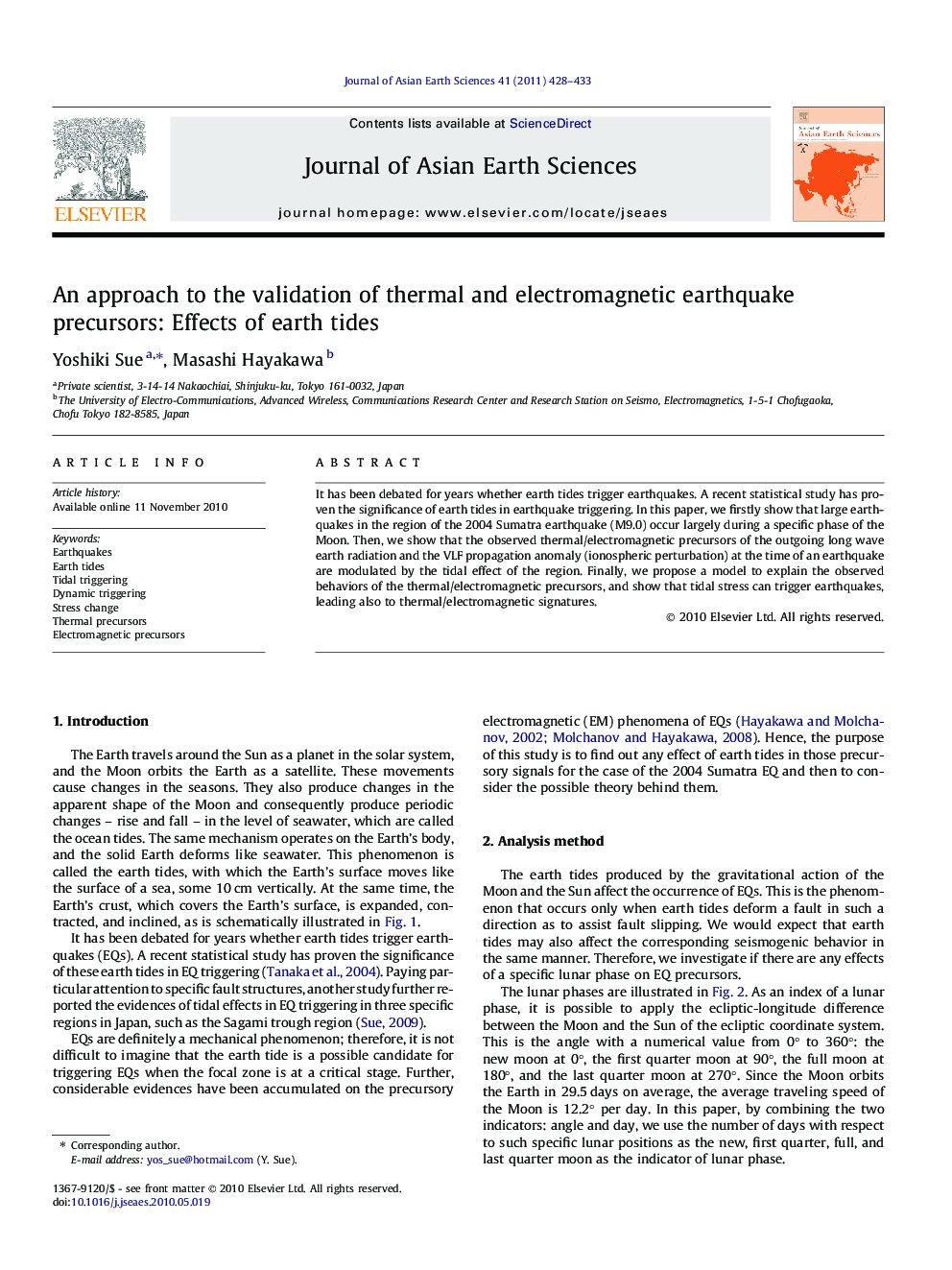 An approach to the validation of thermal and electromagnetic earthquake precursors: Effects of earth tides