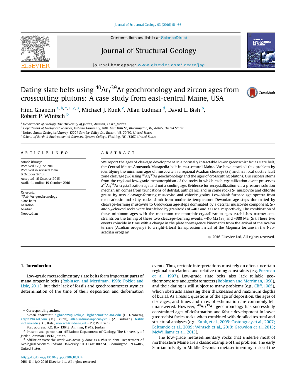 Dating slate belts using 40Ar/39Ar geochronology and zircon ages from crosscutting plutons: A case study from east-central Maine, USA