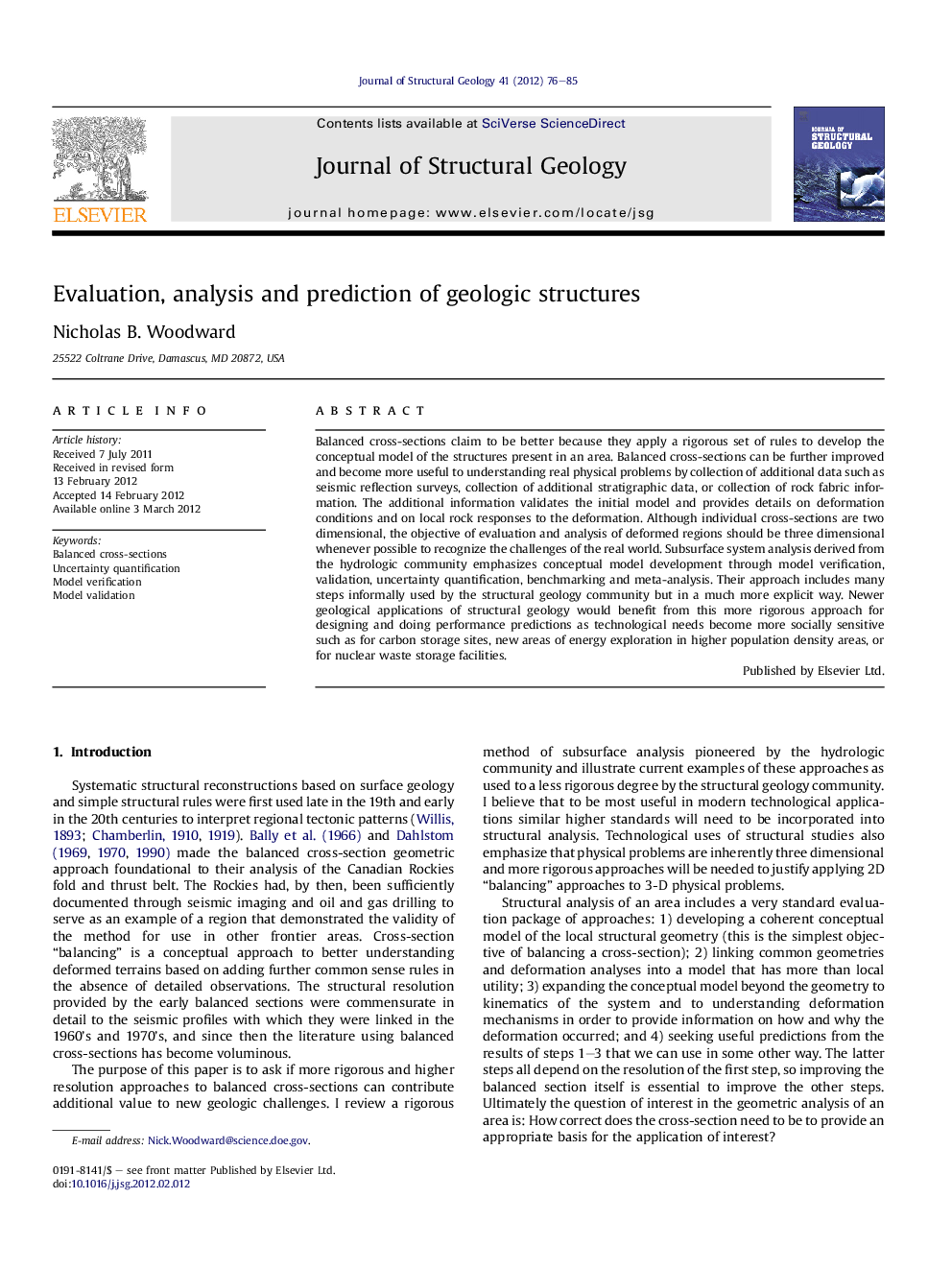 Evaluation, analysis and prediction of geologic structures