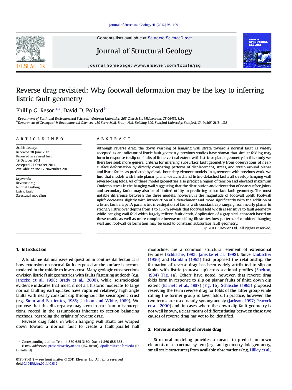 Reverse drag revisited: Why footwall deformation may be the key to inferring listric fault geometry