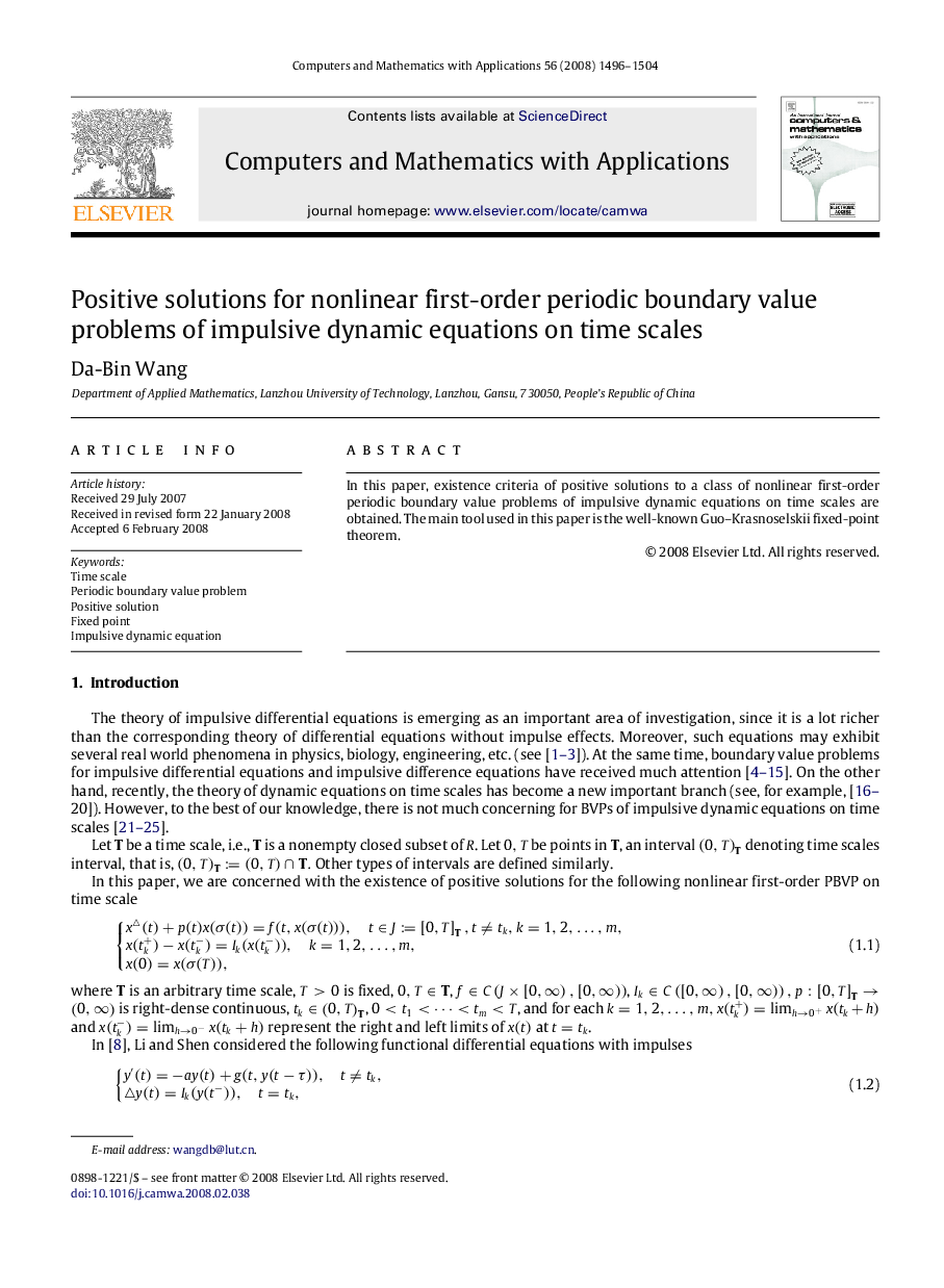 Positive solutions for nonlinear first-order periodic boundary value problems of impulsive dynamic equations on time scales