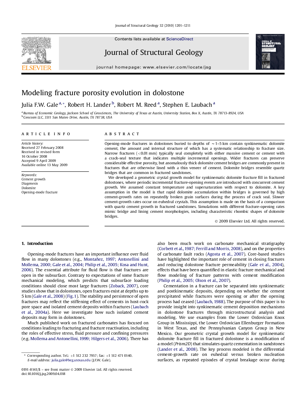 Modeling fracture porosity evolution in dolostone