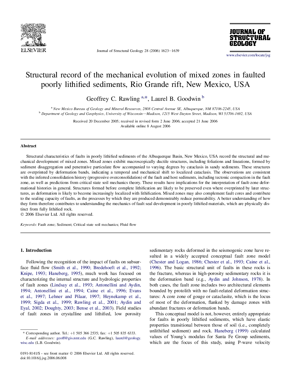 Structural record of the mechanical evolution of mixed zones in faulted poorly lithified sediments, Rio Grande rift, New Mexico, USA