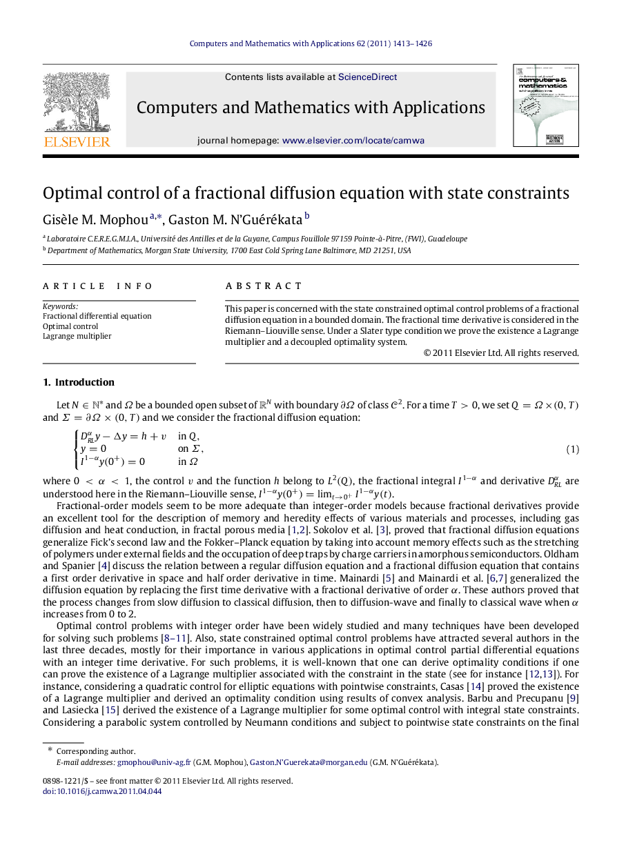 Optimal control of a fractional diffusion equation with state constraints