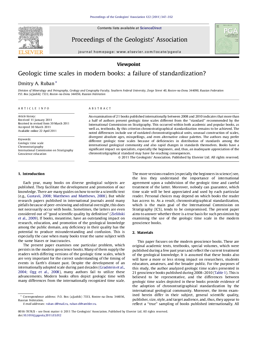 Geologic time scales in modern books: a failure of standardization?