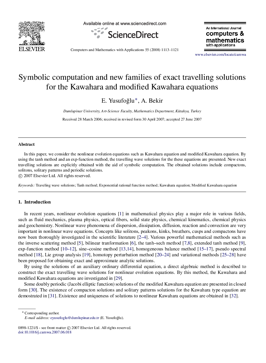 Symbolic computation and new families of exact travelling solutions for the Kawahara and modified Kawahara equations