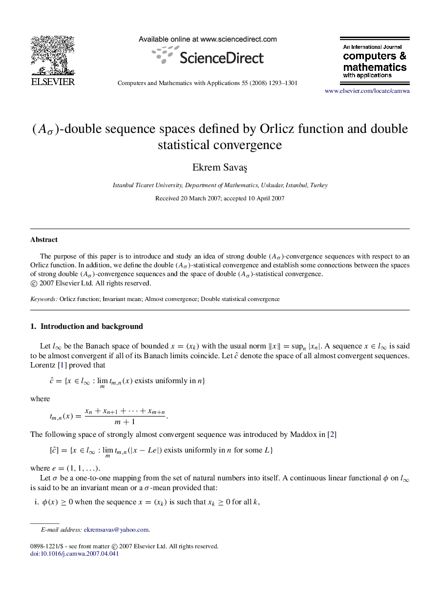 (Aσ)(Aσ)-double sequence spaces defined by Orlicz function and double statistical convergence