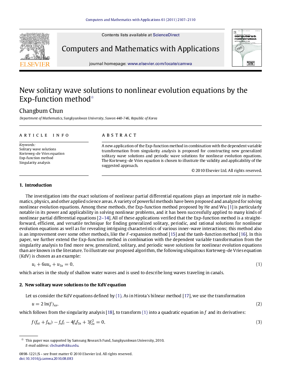 New solitary wave solutions to nonlinear evolution equations by the Exp-function method 