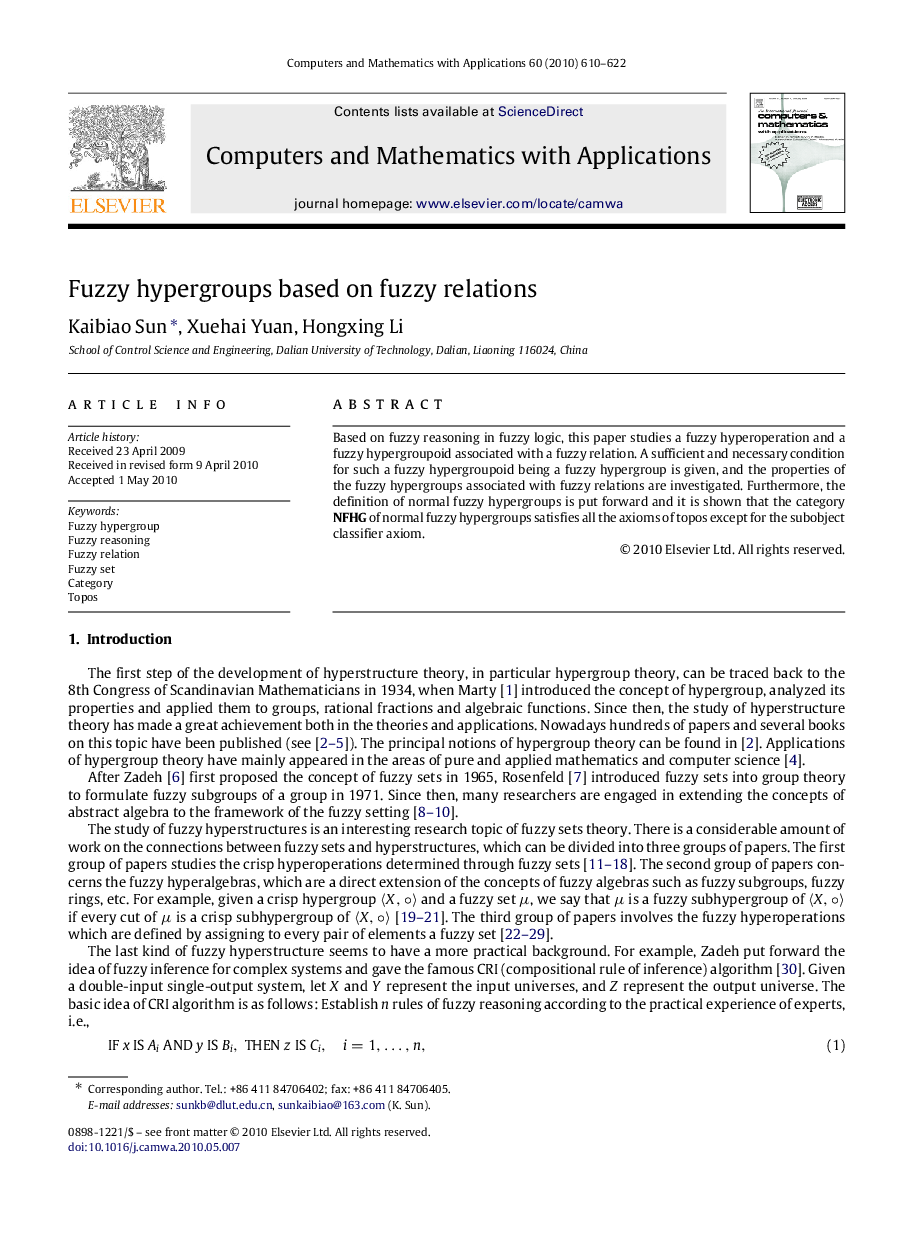 Fuzzy hypergroups based on fuzzy relations