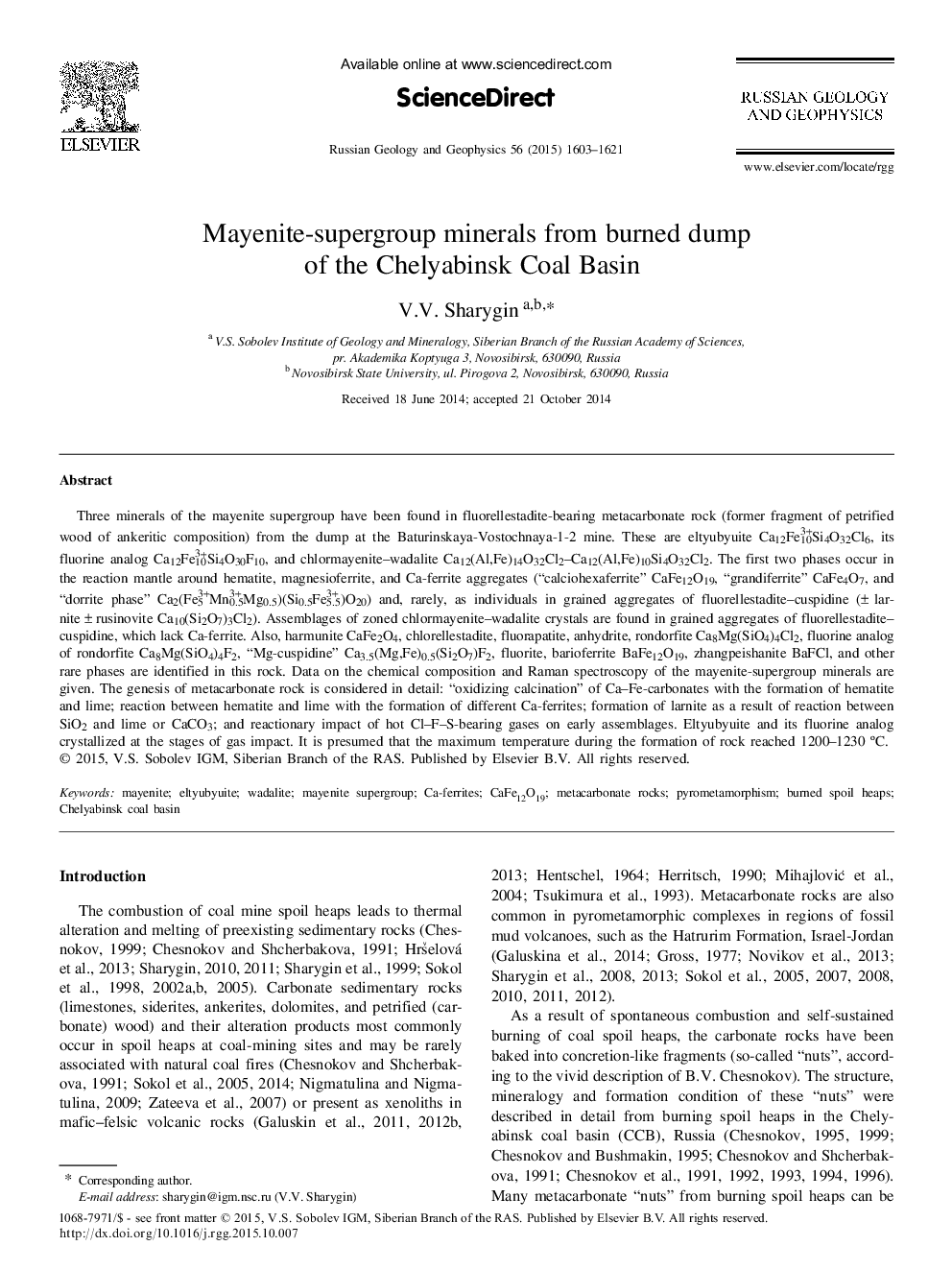 Mayenite-supergroup minerals from burned dump of the Chelyabinsk Coal Basin