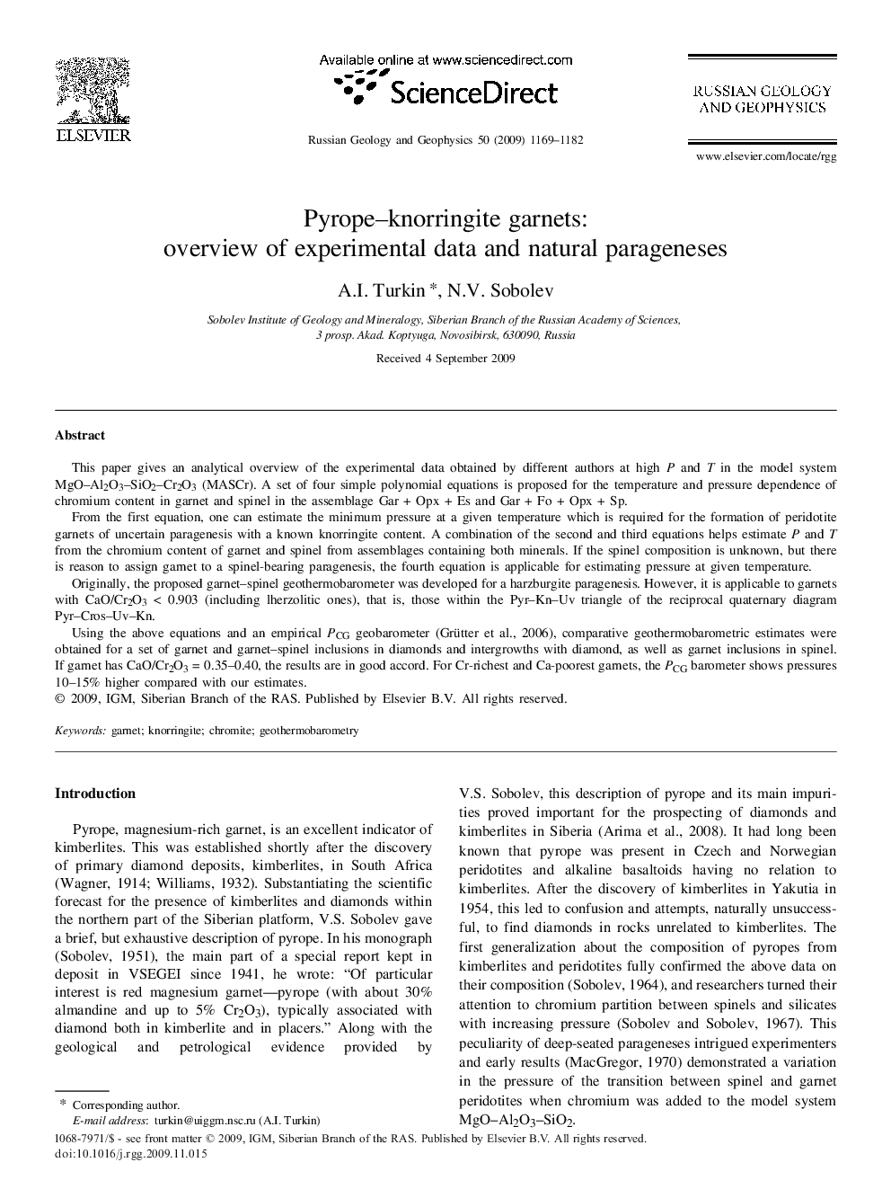 Pyrope–knorringite garnets: overview of experimental data and natural parageneses