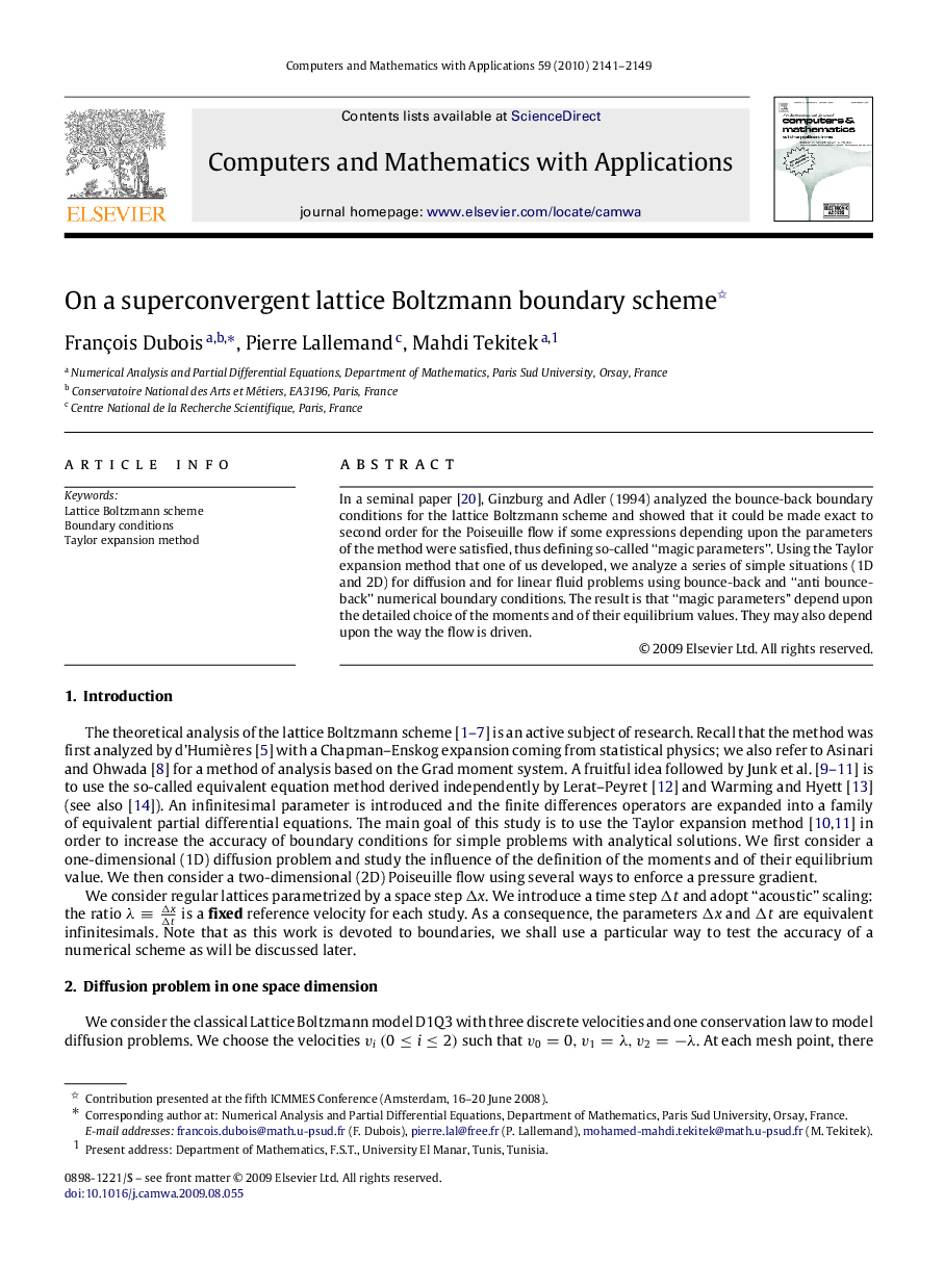 On a superconvergent lattice Boltzmann boundary scheme 