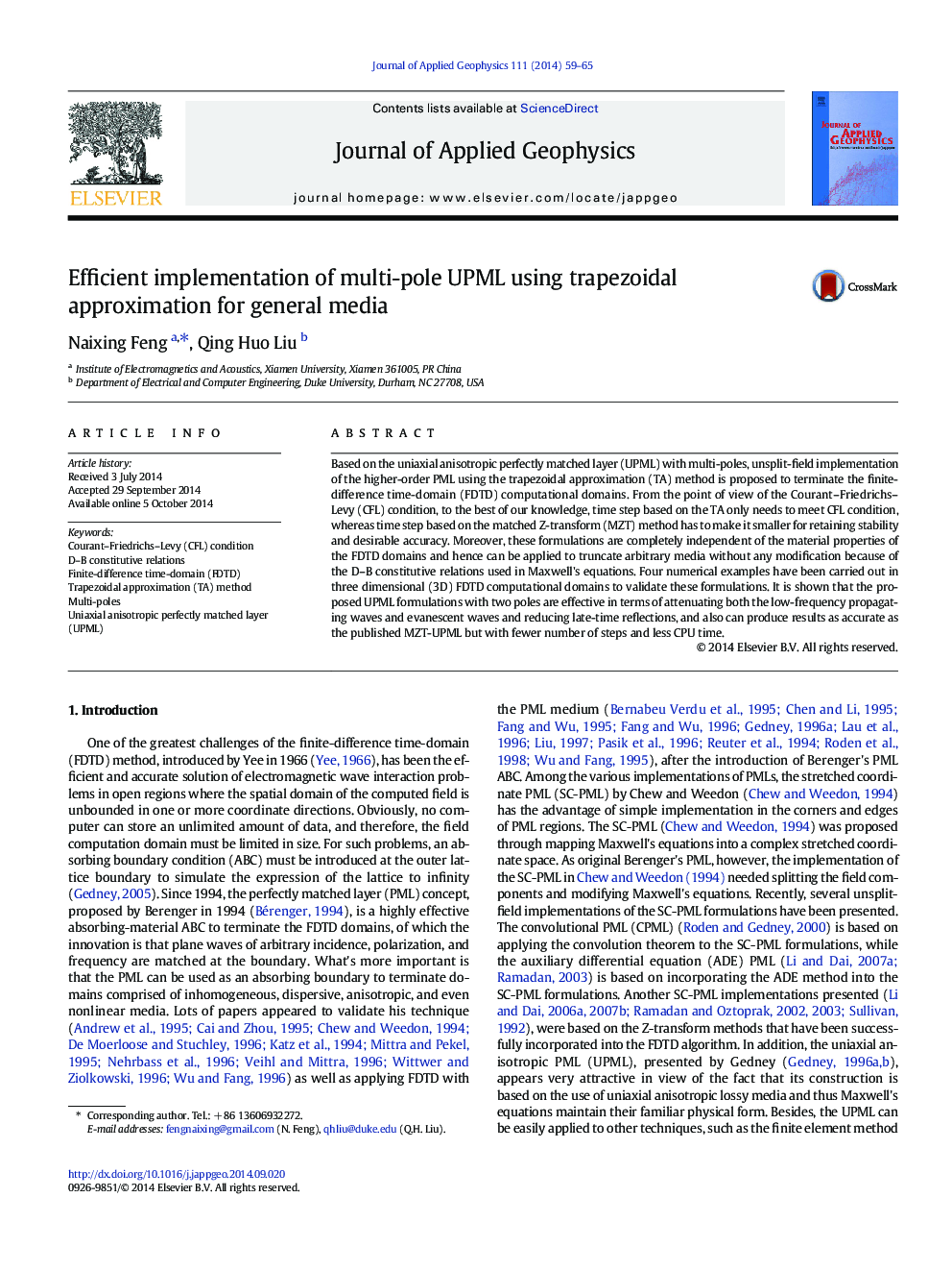 Efficient implementation of multi-pole UPML using trapezoidal approximation for general media