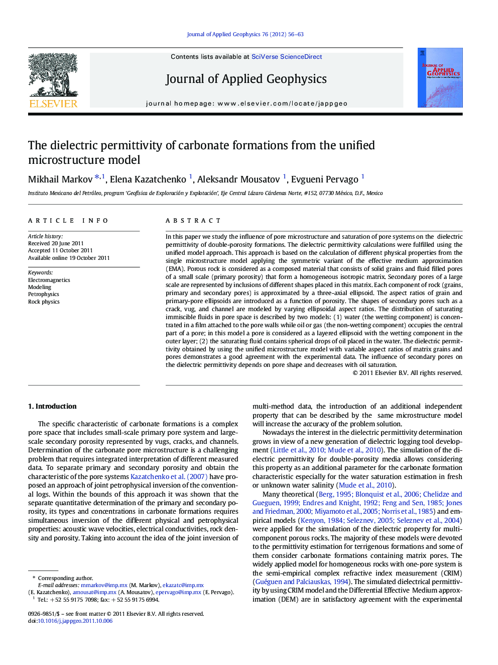 The dielectric permittivity of carbonate formations from the unified microstructure model