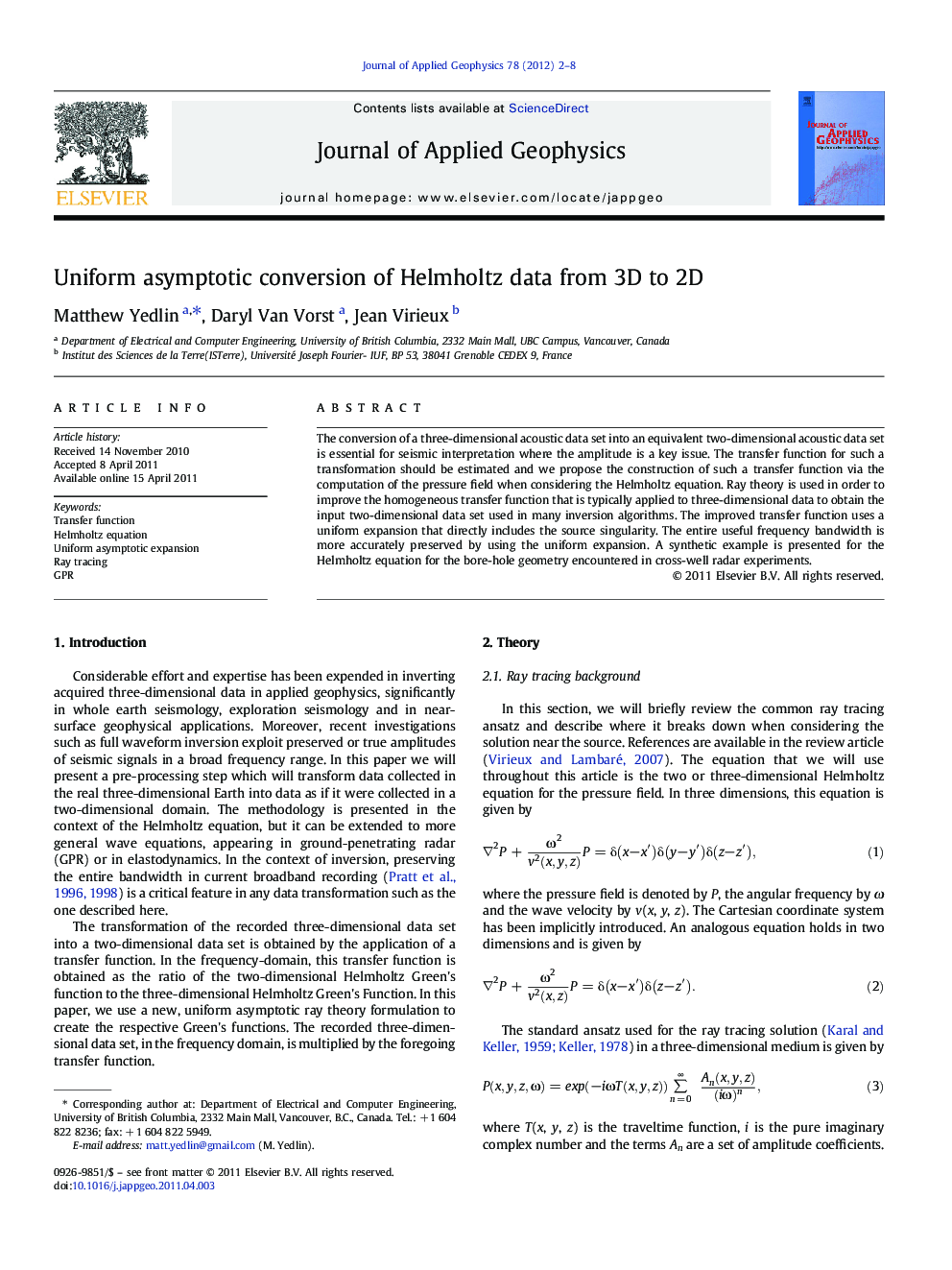 Uniform asymptotic conversion of Helmholtz data from 3D to 2D