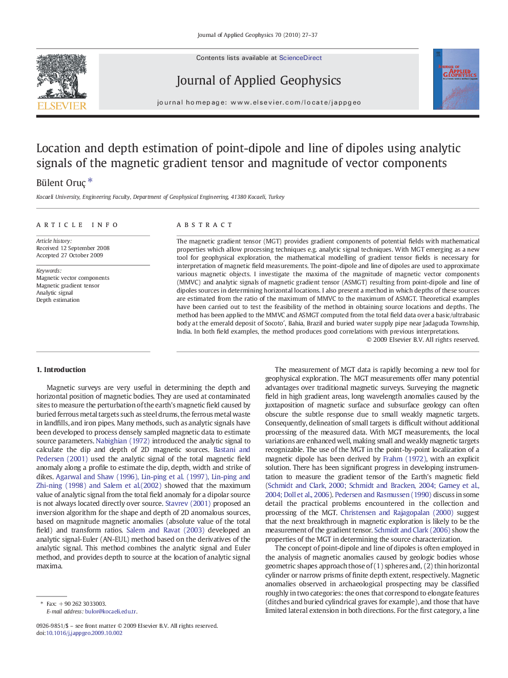 Location and depth estimation of point-dipole and line of dipoles using analytic signals of the magnetic gradient tensor and magnitude of vector components