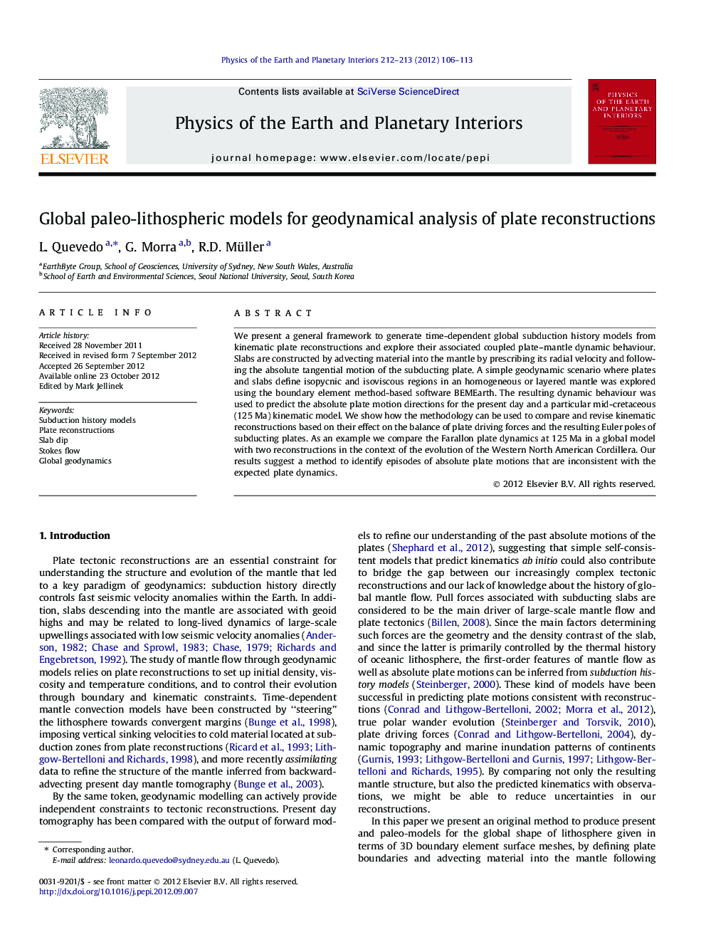 Global paleo-lithospheric models for geodynamical analysis of plate reconstructions