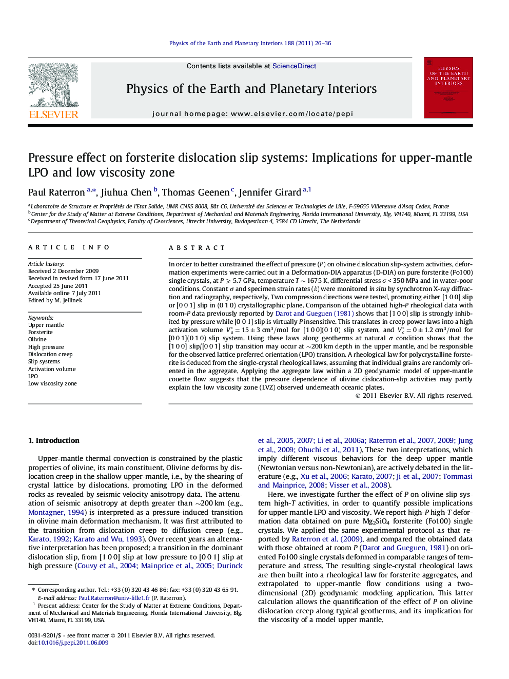 Pressure effect on forsterite dislocation slip systems: Implications for upper-mantle LPO and low viscosity zone