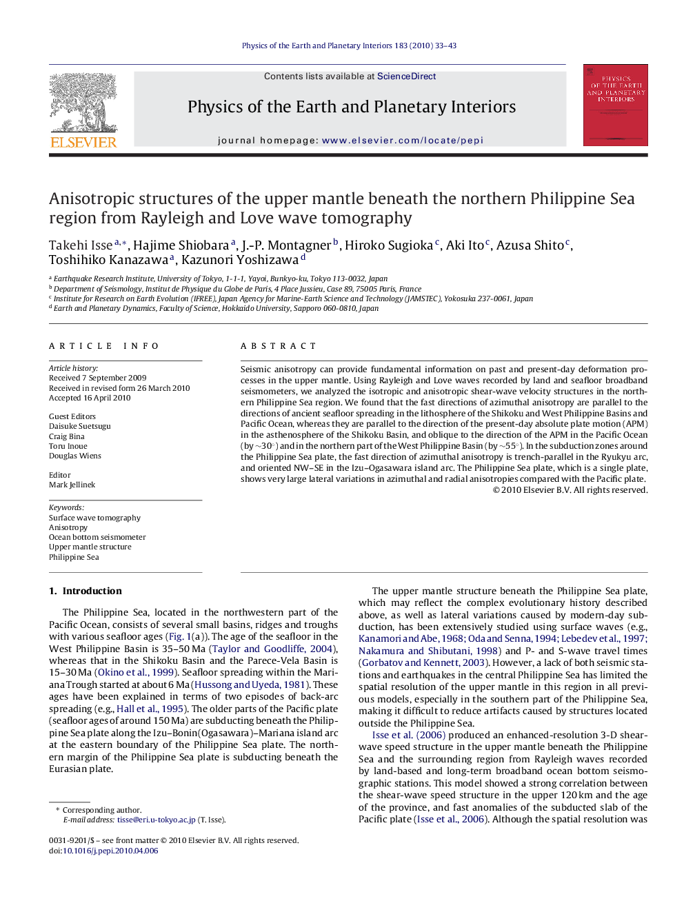 Anisotropic structures of the upper mantle beneath the northern Philippine Sea region from Rayleigh and Love wave tomography